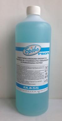 Стикер ПОЧИСТВАЩИ ПРЕПАРАТИ Професионални почистващи препарати GLASS
